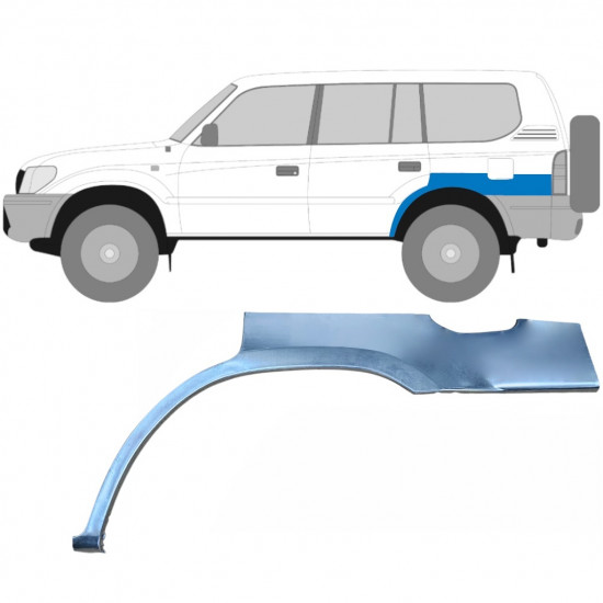 Panel de reparación guardabarros trasero para Toyota Land Cruiser 1996-2002 / Izquierda 5873