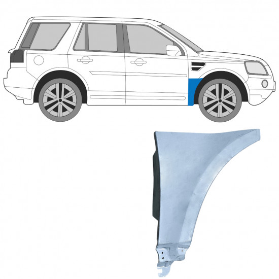 Panel de reparación guardabarros delantero para Land Rover Freelander 2006-2015 / Derecho 12788