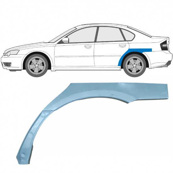 Panel de reparación guardabarros trasero para Subaru Legacy 2003-2009 / Izquierda 8881