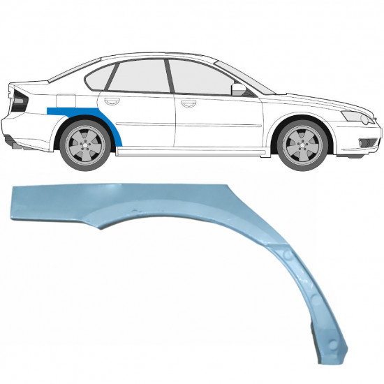 Panel de reparación guardabarros trasero para Subaru Legacy 2003-2009 / Derecho 8880