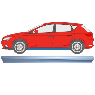 Panel de reparación umbral parte inferior para Seat Leon 2012-2020 / Izquierda 16983