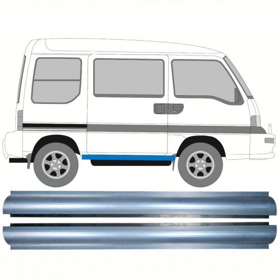 Panel de reparación del umbral para Subaru Libero 1983-1993 / Izquierda+Derecha / Conjunto 11093