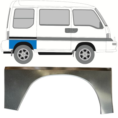 Panel de reparación guardabarros trasero para Subaru Libero 1983-1998 / Derecho 15049