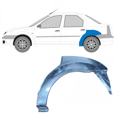 Panel de reparación guardabarros trasero para Dacia Logan 2004-2009 / Izquierda 8896