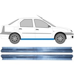 Panel de reparación del umbral para Dacia Logan 2004-2009 / Izquierda+Derecha / Conjunto 11345