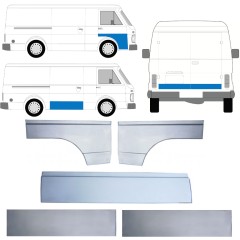 Panel de reparación del puerta para Volkswagen LT 1975-1996 / Izquierda+Derecha / Conjunto 12631