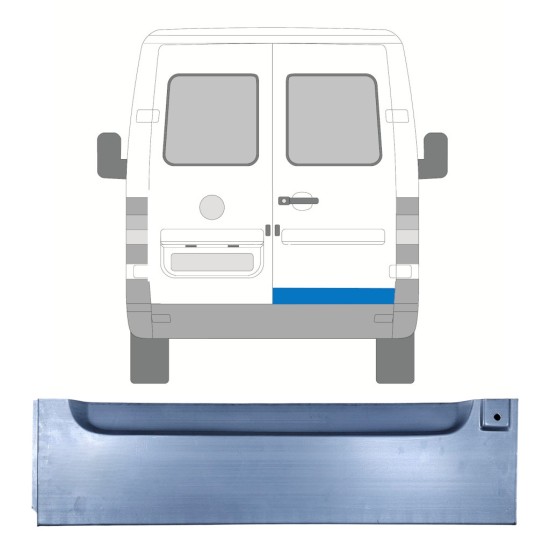 Panel de reparación puerta trasera para Volkswagen LT 1996-2005 / Derecho 16593