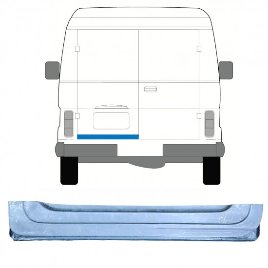 Panel de reparación puerta trasera interna para Volkswagen LT 1975-1996 / Izquierda 7955