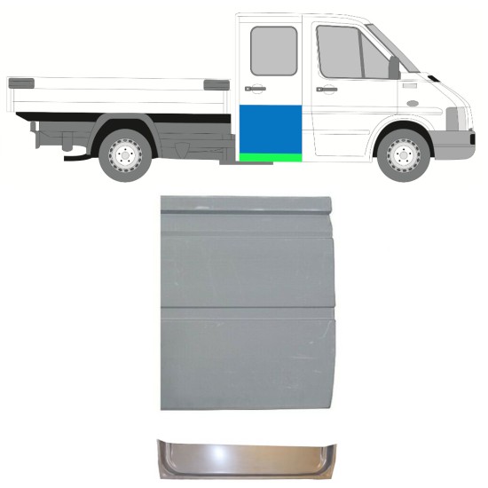 Panel de reparación puerta trasera para Volkswagen LT 1996-2005 / Izquierda = Derecha (simétrico) 16587