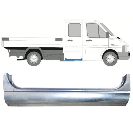 Panel de reparación umbral puerta trasera para Volkswagen LT 1996-2005 / Izquierda = Derecha (simétrico) 16390