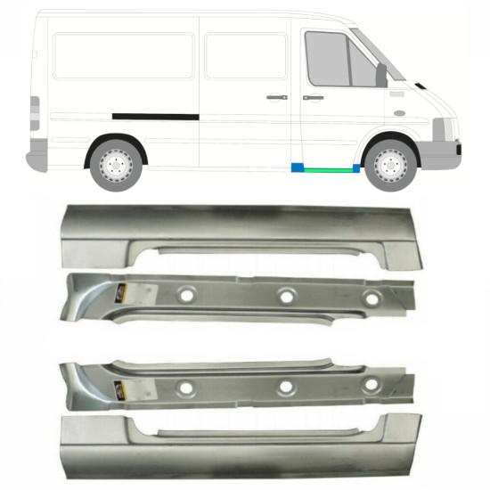 Panel de reparación umbral delantero interna + externa para Volkswagen LT 1996-2005 / Izquierda+Derecha 16584