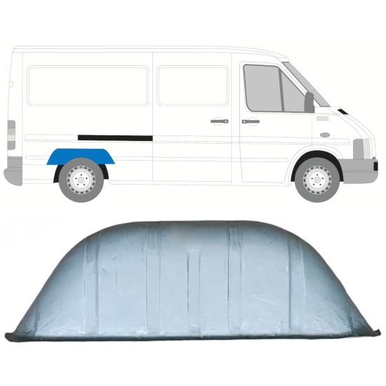 Panel de reparación guardabarros trasero interno para Volkswagen LT 1996-2005 / Izquierda = Derecha (simétrico) 13666