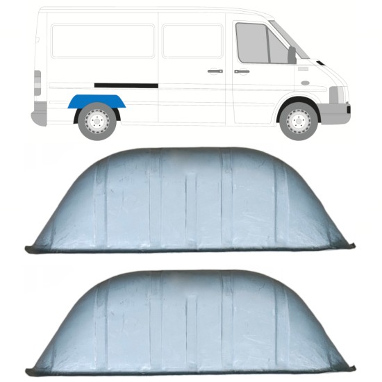 Panel de reparación guardabarros trasero interno para Volkswagen LT 1996-2005 / Izquierda = Derecha (simétrico) / Conjunto 14151