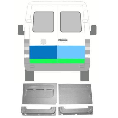 Panel de reparación puerta trasera para Volkswagen LT 1996-2005 / Izquierda+Derecha / Conjunto 16586