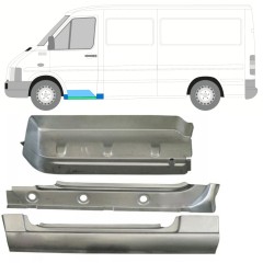 Panel de reparación del umbral interna + guardabarros + escalón delantero para Volkswagen LT 1996-2005 / Izquierda 16572