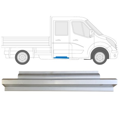 Panel de reparación del umbral trasero para Renault Master 2010- / Izquierda = Derecha (simétrico) / Dabina doble 14570