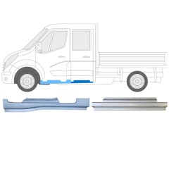 Panel de reparación conjunto para Nissan NV400 2010- / Izquierda 15713