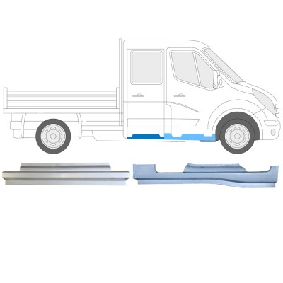 Panel de reparación conjunto para Renault Master 2010- / Derecho / Dabina doble / 14911