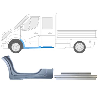 Panel de reparación conjunto para Renault Master 2010- / Izquierda / Dabina doble / 14914