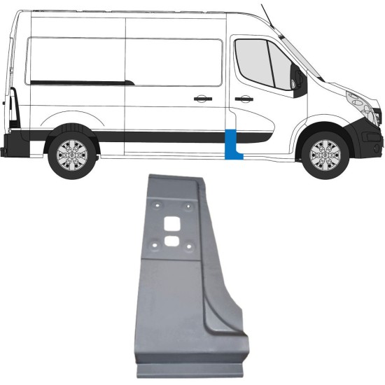 Panel de reparación pilar para Opel Movano 2010-2021 / Derecho 16918