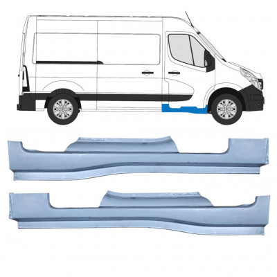 Panel de reparación del umbral puerta delantera para Renault Master 2010- / Izquierda+Derecha / Conjunto 10794