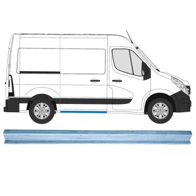 Panel de reparación del umbral de la puerta corredera para Renault Master 2010- / Derecho 14917