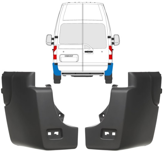 Esquina parachoques trasero para Opel Movano 2010-2021 / Izquierda+Derecha 17241