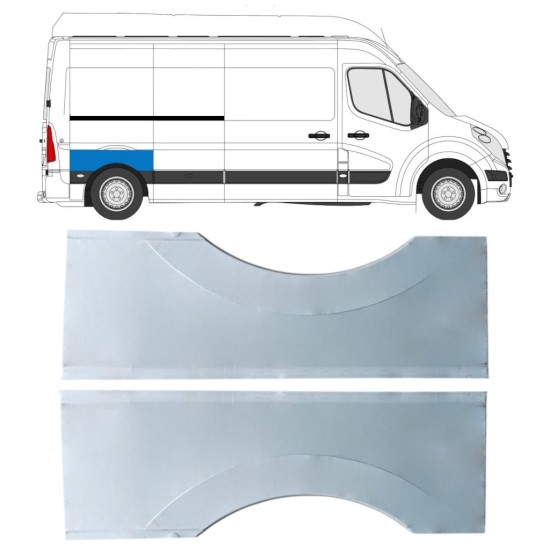 Panel de reparación guardabarros trasero para Opel Movano 2010-2021 / Izquierda+Derecha 16823