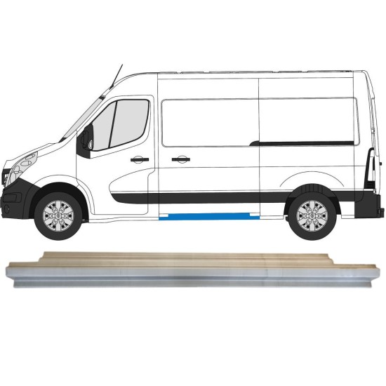 Panel de reparación del umbral de la puerta corredera para Renault Master 2010- / Izquierda 14915 Panel de reparación del umbral de la puerta corredera para Renault Master 2010- / Izquierda 14915