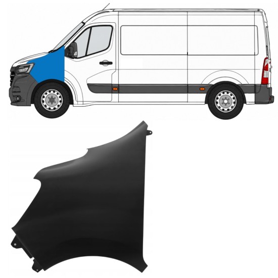 Guardabarro delantero para Renault Master 2019-2024 / Izquierda 17254