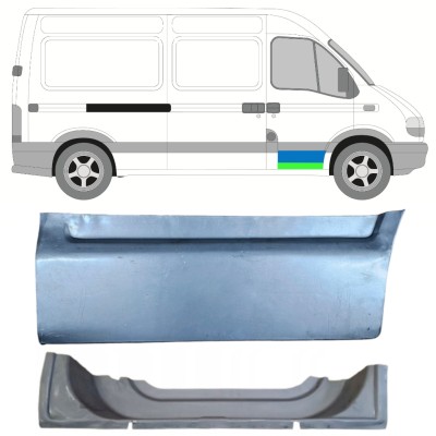 Panel de reparación puerta delantera interna + externa para Opel Movano 1998-2010 / Derecho 16878