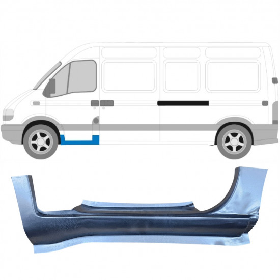 Panel de reparación del umbral para Renault Master 1998-2010 / Izquierda /  6913