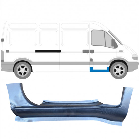 Panel de reparación del umbral para Renault Master 1998-2010 / Derecho 6912