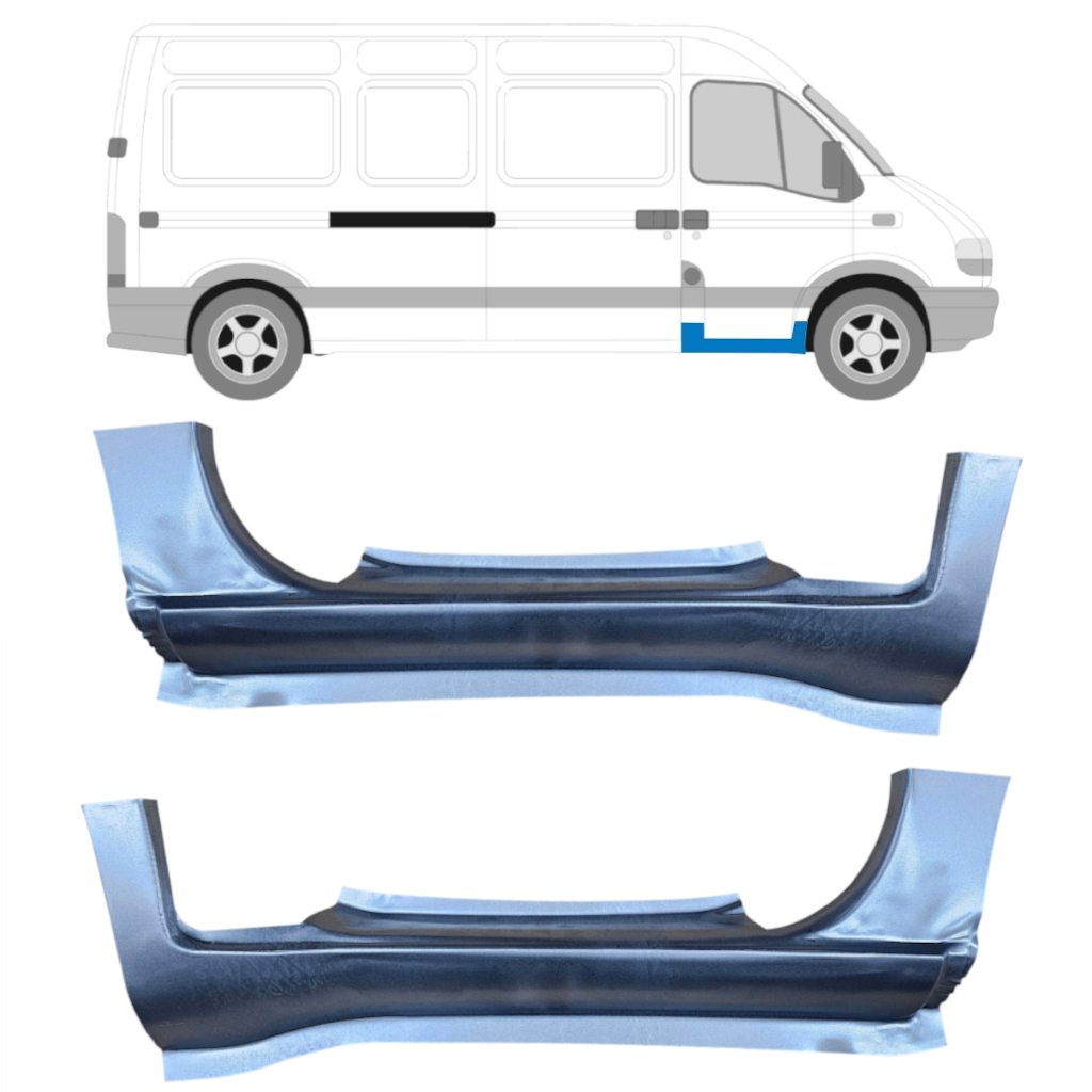 Panel De Reparación Del Umbral Para Renault Master 1998-2010 / Izquierda+Derecha / Conjunto 9451