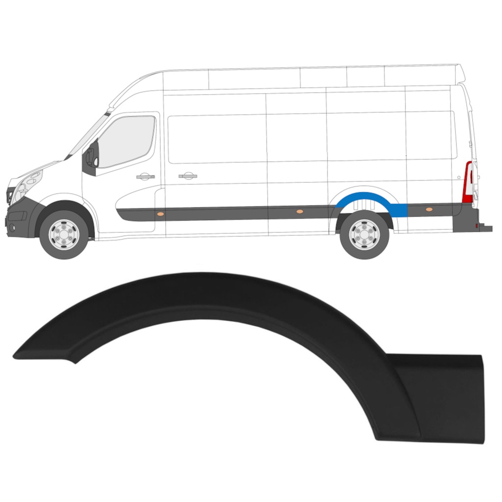 Moldura Lateral Para Renault Master 2010- / Izquierda 10915