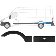 Moldura lateral para Opel Movano 2010-2021 / Izquierda / Conjunto 13283