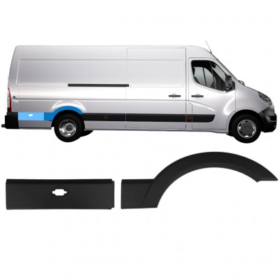 RENAULT MASTER 2010- MOLDURA LATERAL EXTRA LARGO / KIT / DERECHA