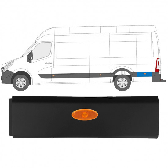 RENAULT MASTER 2010- MOLDURA LATERAL EXTRA LARGO / IZQUIERDA