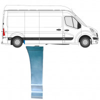 Panel de reparación guardabarros trasero parte delantera para Renault Master 2010- / Derecho 12846