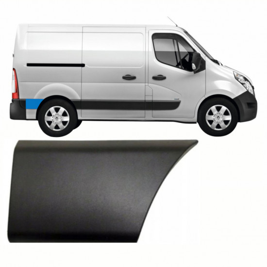 RENAULT MASTER 2010- CORTO MOLDURA LATERAL DETRÁS DE RUEDA / DERECHA