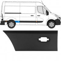 Moldura lateral guardabarros trasero con lámpara para Renault Master 2010- / L2 / Derecho 10930