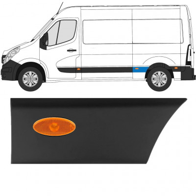 Moldura lateral guardabarros trasero con lámpara para Renault Master 2010- / L2 / Izquierda /  10933