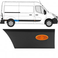 Moldura lateral guardabarros trasero con lámpara para Renault Master 2010- / L2 / Derecho /  10932