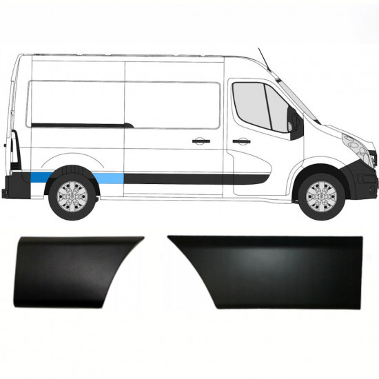 RENAULT MASTER OPEL MOVANO NV 400 2010- JUEGO DE MOLDURAS EXTERIORES DE DOS / DERECHA