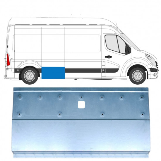 Panel de reparación lateral para Renault Master 2010- / Izquierda = Derecha (simétrico) 12841