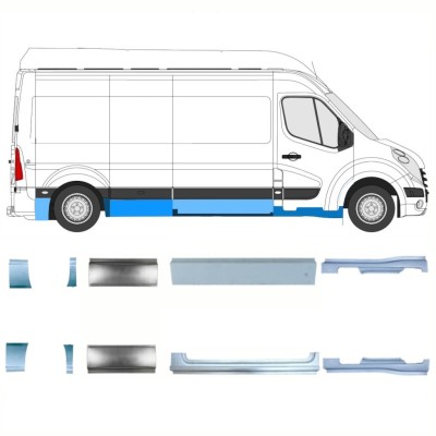 Panel de reparación conjunto para Renault Master 2010- / Izquierda+Derecha / 14927