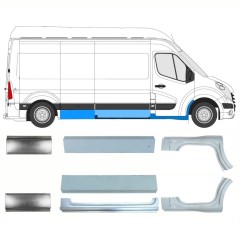 Panel de reparación conjunto para Renault Master 2010- / Izquierda+Derecha / 10064