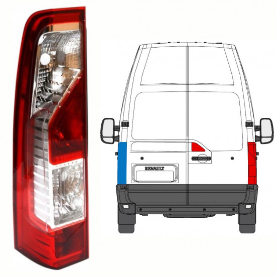 RENAULT MASTER 2010- TRASERO LAMPA / IZQUIERDA