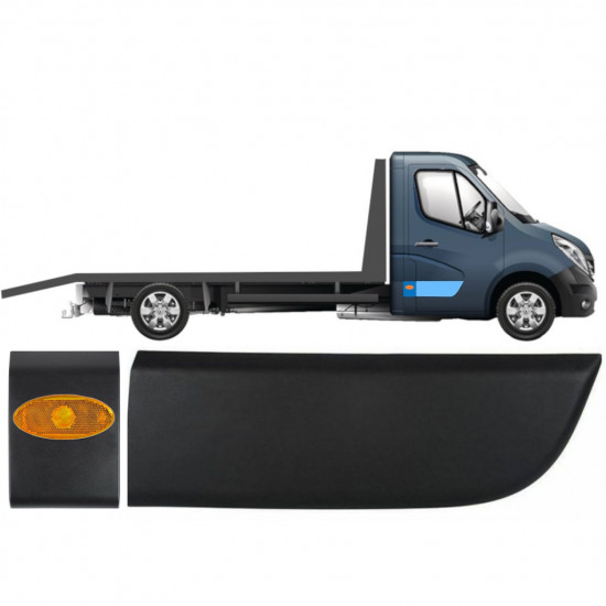 RENAULT MASTER 2010- MOLDURA LATERAL LAMPA MONOCABINA KIT / DERECHA