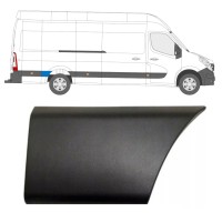 Moldura lateral guardabarros trasero detrás de la rueda para Nissan NV400 2010- / Derecho 16665